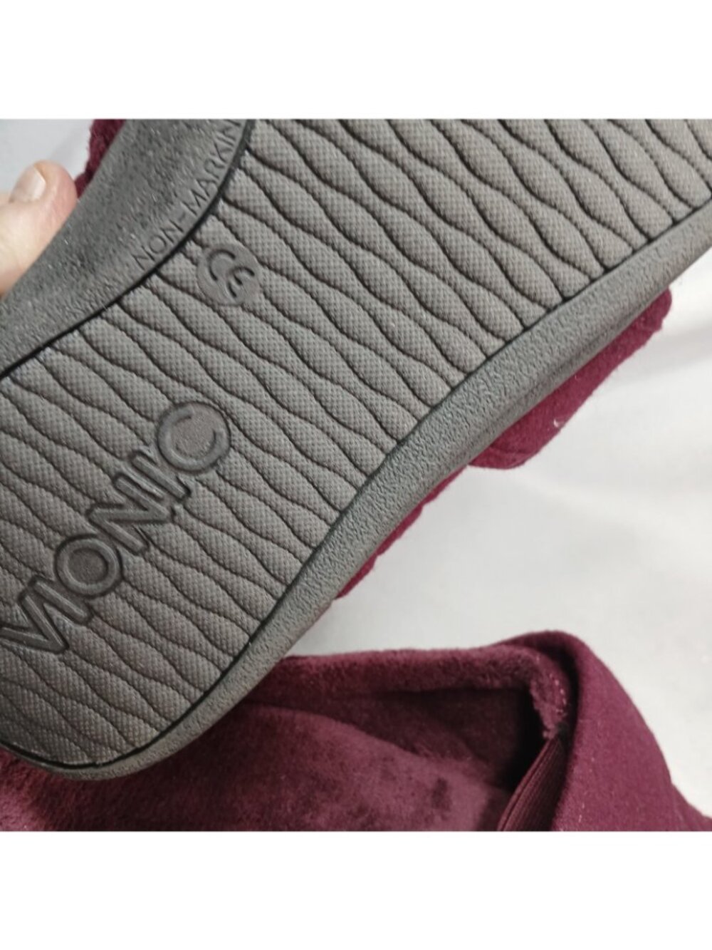Vionic Carlin Adjustable Hook and Loop Burgandy Quilted Pattern Orthotic Size 10 - Picture 15 of 16
